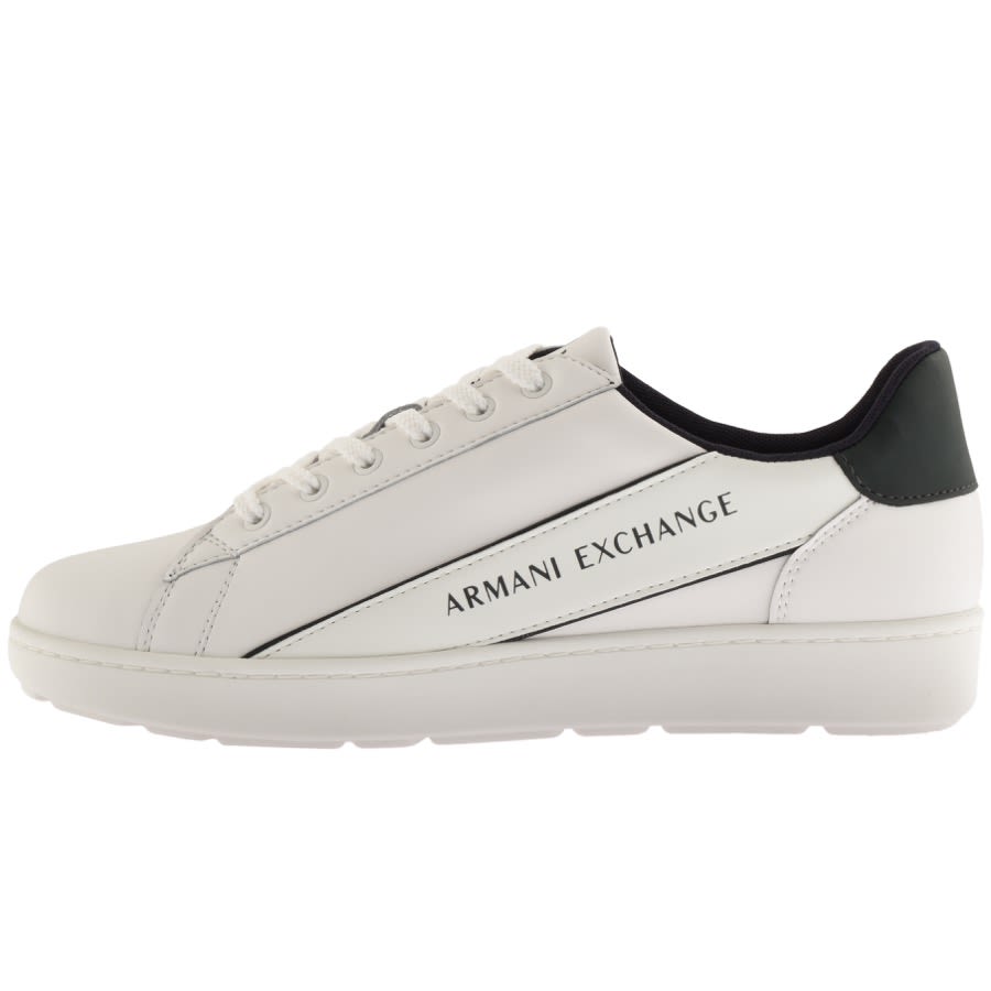Alternative Image for ProductArmani Exchange Logo Trainers White1